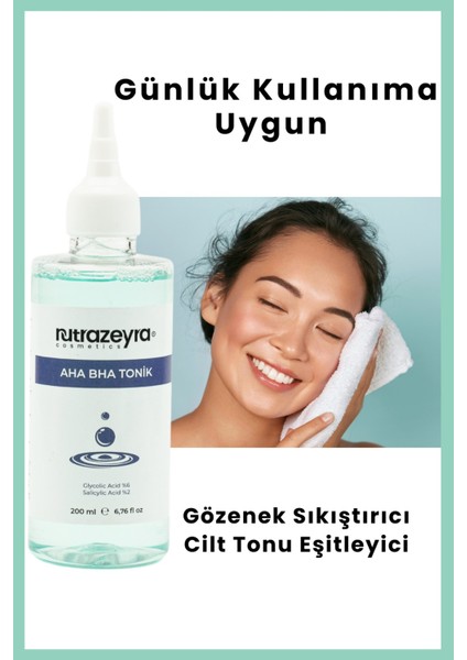 AHA BHA Tonik Tüm Cilt Tipleri İçin Gözenek Görünümünü Düzenleyici 200 ml modelleri