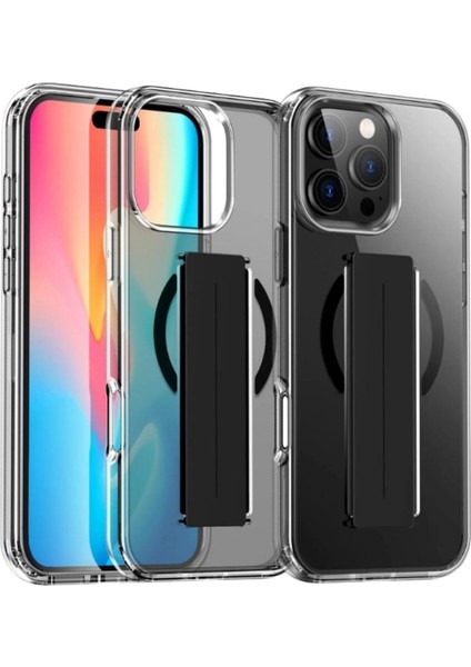 iPhone 16 Pro Max Kılıf Magsafe Alfa Standlı Pc Kapak