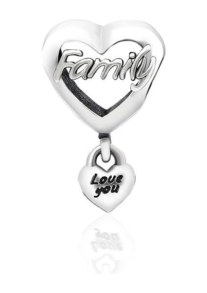 Kadın Gümüş Family Love You Charm 925 Ayar