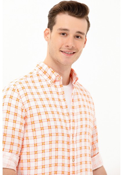 Erkek Kiremit Gömlek Desenli 50263337-VR031 modelleri