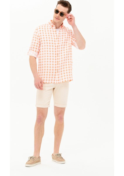 Erkek Kiremit Gömlek Desenli 50263337-VR031 indirimleri