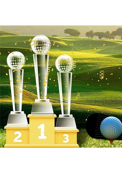 Yetişkinler Için 9x2.8 Inç Kristal Cam Golf Kupası Çocuklar Golf Turnuvası Masa Masaüstü Dekor (Yurt Dışından)