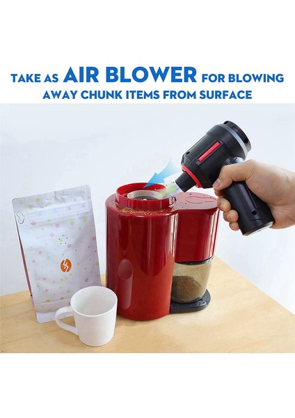 2x 3'ü 1 Arada Bilgisayar Süpürgesi, Basınçlı Hava Duster Üfleyici, Taşınabilir El Tipi Elektrikli Süpürge Akülü Şarj Edilebilir (Yurt Dışından) fırsatları