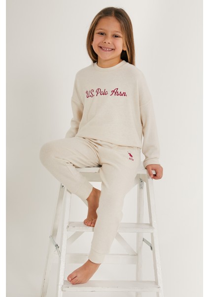 Kız Çocuk Krem Pijama Takım 50285867-VR071