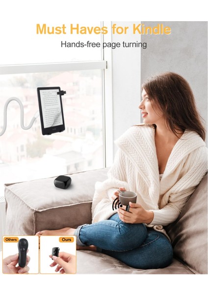 Oasis Için Uzaktan Kumanda Sayfası Turner Ring, Bluetooth E-Reader Kontrol Cihazı, Ring Için, Siyah (Yurt Dışından)
