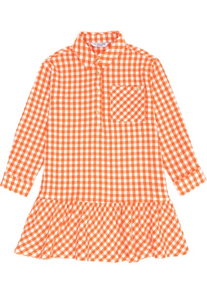 Kız Çocuk Oranj Elbise (Dokuma) 50271201-VR181