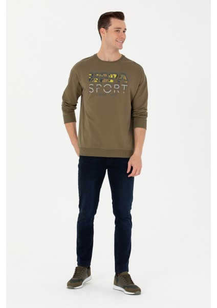 Erkek Haki Sweatshirt 50270739-VR027
