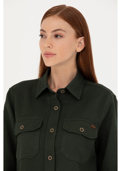 Kadın Haki Gömlek Desenli 50271466-VR027 fiyatları