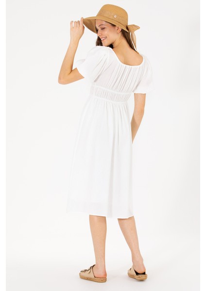 Kadın Beyaz Elbise (Dokuma) 50262477-VR013 indirimleri