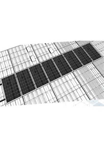 Güneş Paneli Için Taşıyıcı Sistem Kiremit Çatı Sekiz Panel (1x8)