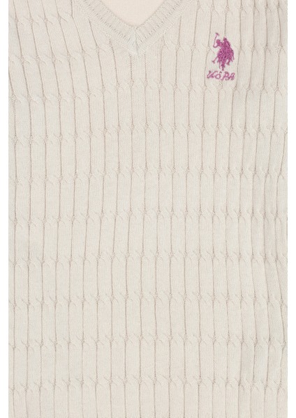 Kız Çocuk Krem Kazak /Triko 50275632-VR071