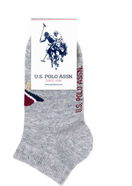 U.S. Polo Assn. Erkek Çocuk Gri Melanj Çorap 50281738-VR086