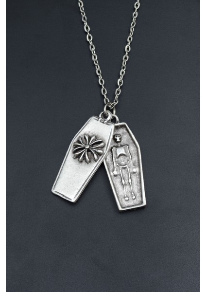 Tabut - İskelett Düz Zincir Kolye fiyatları