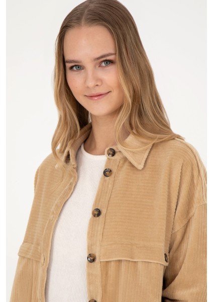 Kadın Kum Gömlek Örme 50272140-VR085