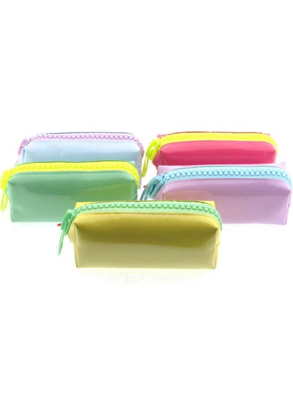 Unicus Big Zip Kalem Çantası Pastel Rugan Mix (1 Adet)