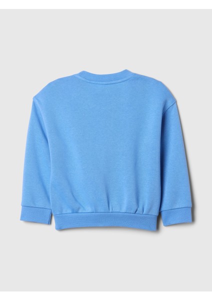 Erkek Bebek Mavi Peanuts Grafikli Fleece Sweatshirt modelleri