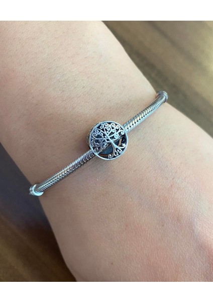 Kadın Hayat Ağacı Model Gümüş Charm