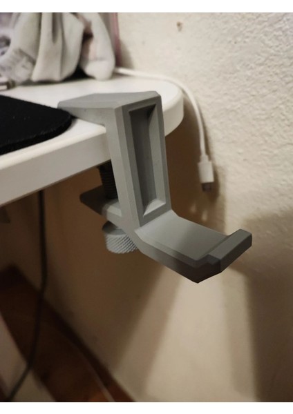 Ayarlanabilir Sıkıştırmalı Masaüstü Kulaklık Tutucu Stand