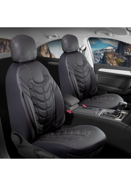 Mazda Cx5 Uyumlu Full Deri Oto Koltuk Kılıfı Ön Arka Set Classy Model Siyah Sc