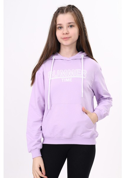 Kız Çocuk Baskılı Sweatshirt