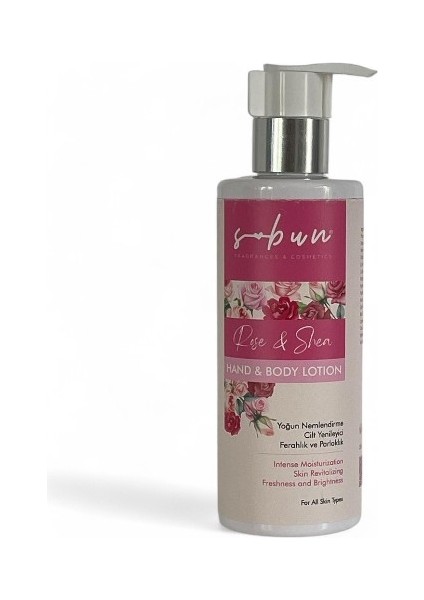 Gül ve Shea Özlü El ve Vücut Losyonu 250 ml