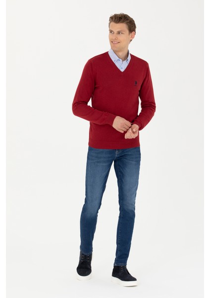Erkek Bordo Kazak /Triko 50277106-VR014 fırsatları