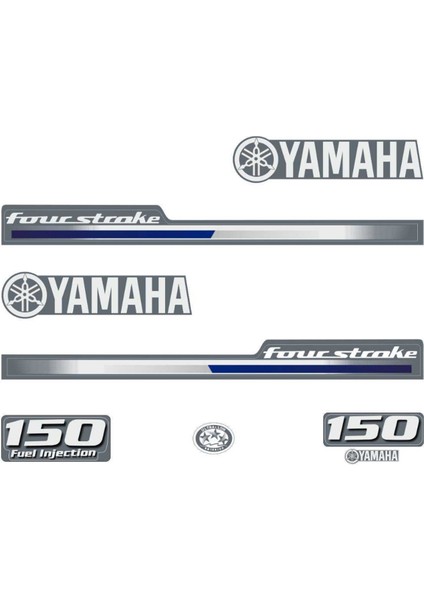 Yamaha 150 Hp 4 Zamanlı Tekne Sticker Etiket Modeli