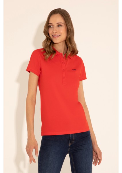 Kadın Kırmızı Tişört Basic 50285846-VR030