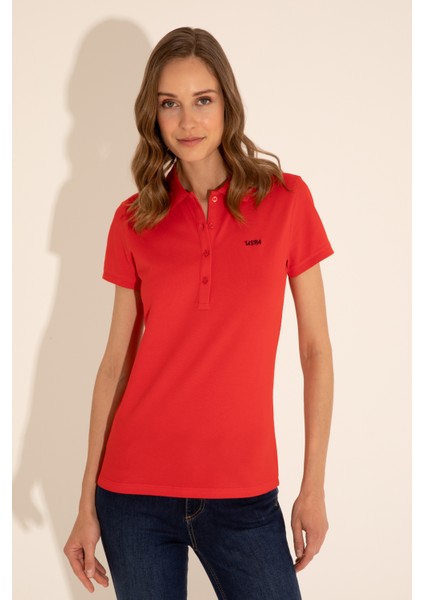 Kadın Kırmızı Tişört Basic 50285846-VR030