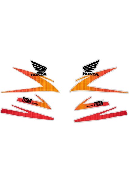 Honda Titan Orijinal Tasarım Motosiklet Sticker Etiket Modeli