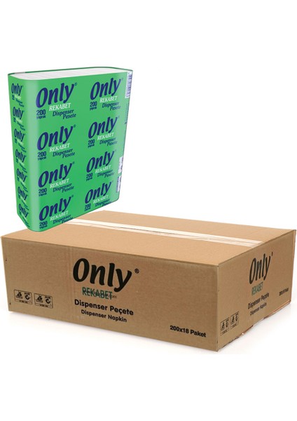 Only Dispenser Peçete 18PAKET 200ADET