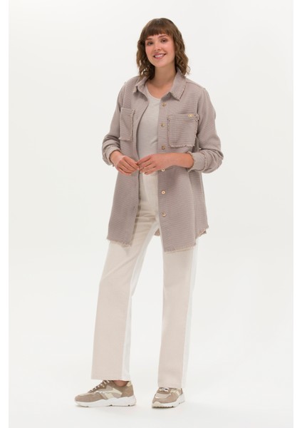 Kadın Krem Pantolon (Jean) 50263787-VR071