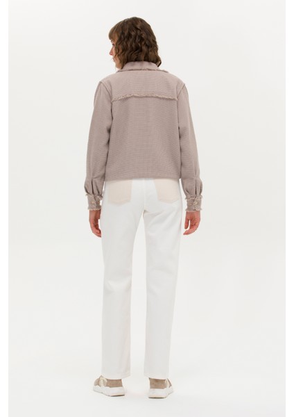 Kadın Krem Pantolon (Jean) 50263787-VR071 fırsatları