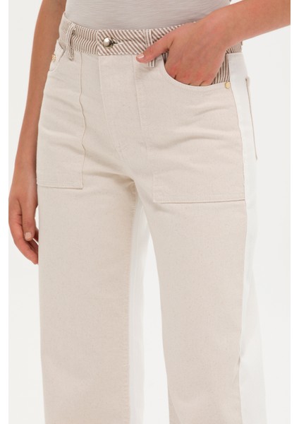 Kadın Krem Pantolon (Jean) 50263787-VR071 indirimleri