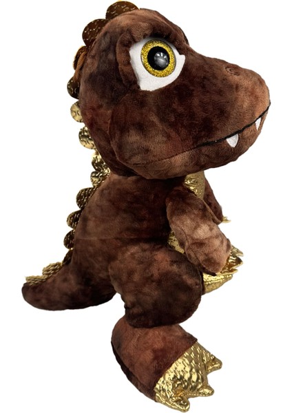 Yumuşak Peluş Oyuncak Sevimli T Rex 40CM Dinazor Oyuncak Kahve