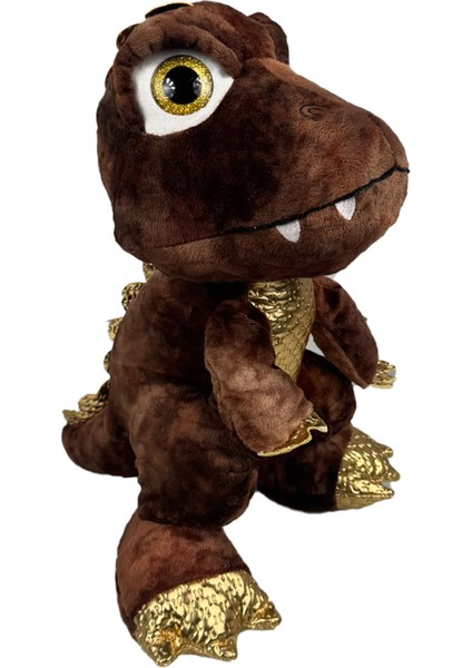 Yumuşak Peluş Oyuncak Sevimli T Rex 40CM Dinazor Oyuncak Kahve