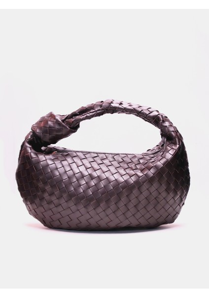 Beatriz El Örgülü Kahverengi Deri Omuz Çantası fiyatları