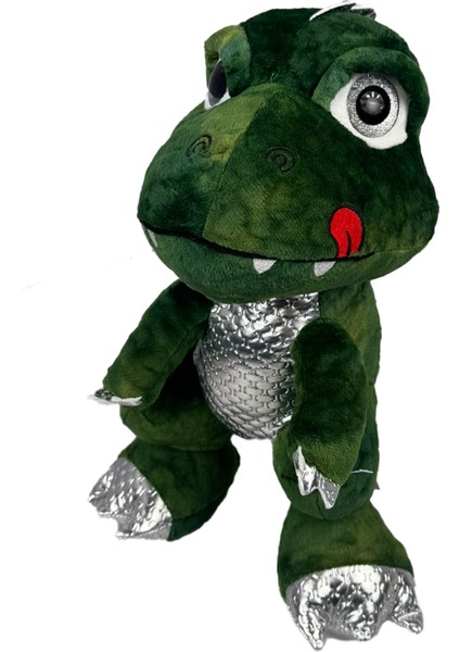 Yumuşak Peluş Oyuncak Sevimli T Rex 40CM Dinazor Oyuncak Yeşil