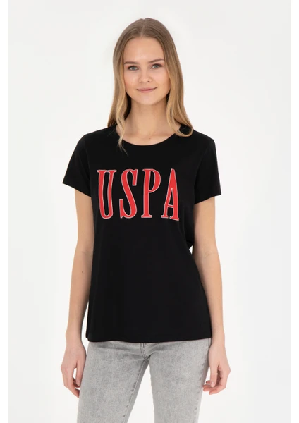 U.S. Polo Assn. Kadın Siyah T-Shirt 50285843-VR046