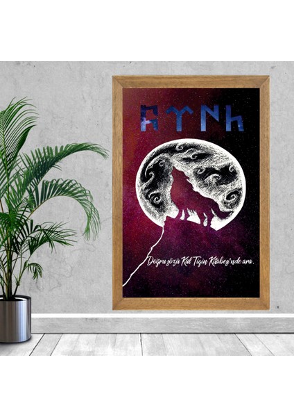 Bozkurt, Türkçü Tablo, Çerçeveli Cam Tablo 20X30 cm fiyatları