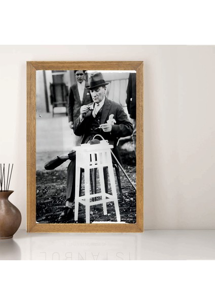 Mustafa Kemal Atatürk Tablo, Çerçeveli Cam Tablo 30X45 cm