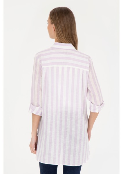 Kadın Lila Gömlek Desenli 50288408-VR034 indirimleri