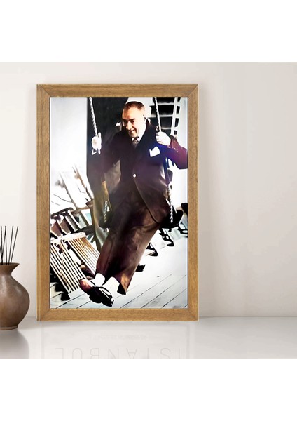 Mustafa Kemal Atatürk Tablo, Çerçeveli Cam Tablo 20X30 cm