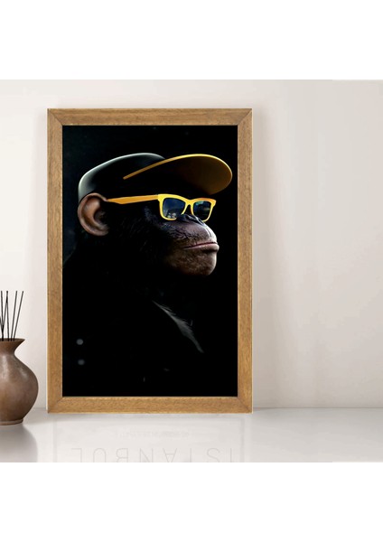 Kral Maymun Tablo, Çerçeveli Cam Tablo 30X45 cm