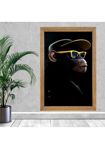 Kral Maymun Tablo, Çerçeveli Cam Tablo 30X45 cm fiyatları