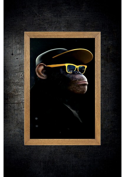 Kral Maymun Tablo, Çerçeveli Cam Tablo 30X45 cm fırsatları