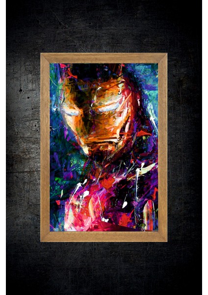 Marvel Ironman Tablo, Çerçeveli Cam Tablo 20X30 cm fırsatları