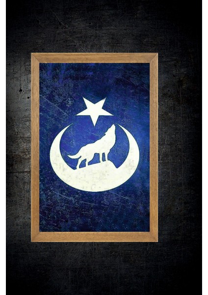 Türk Bayrağı, Türkçü Tablo, Çerçeveli Cam Tablo 20X30 cm fırsatları