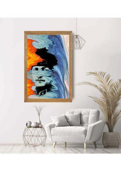 Mustafa Kemal Atatürk Tablo, Çerçeveli Cam Tablo 30X45 cm modelleri