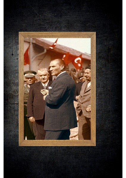Mustafa Kemal Atatürk Tablo, Çerçeveli Cam Tablo 20X30 cm fırsatları